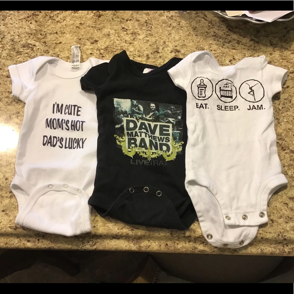 Dave Matthews Band lot onesies Newborn/0-3 mos